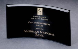 Black Beveled Crescent Award