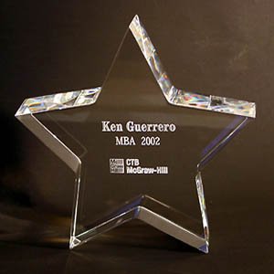Optic Crystal Star Paperweight