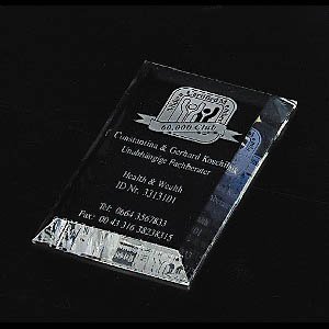Optic Crystal Business Card Paperweight