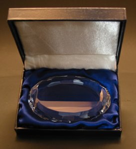 Optic Crystal Oval Paperweight