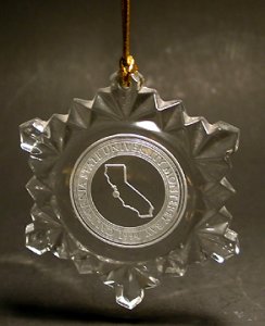 Lead Crystal Snowflake Ornament