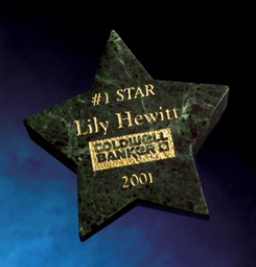 Green Marble Star Paperweight