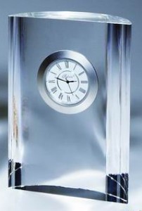 Optic Crystal Cylindrical Clock