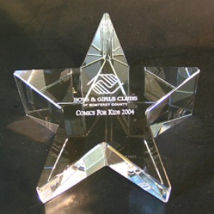 Optic Crystal Slant Star