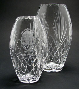 Crystal Barrel Vase