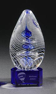Suspended Swirl Art Glass