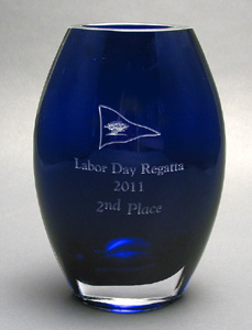 Cobalt Oval Vase