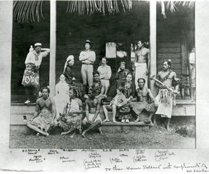 RLS family in Samoa. (Stevenson House Collection, California State Parks)