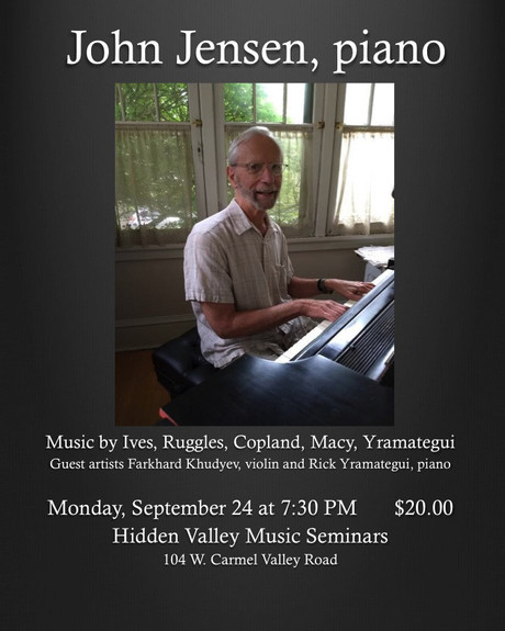 John Jensen Piano Recital