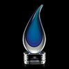 Blue Droplet Art Glass
