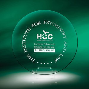 Round Award Plate 12" on stand