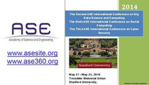 ASE BIGDATA/SOCIALCOM/CYBERSECURITY Conference, Stanford University