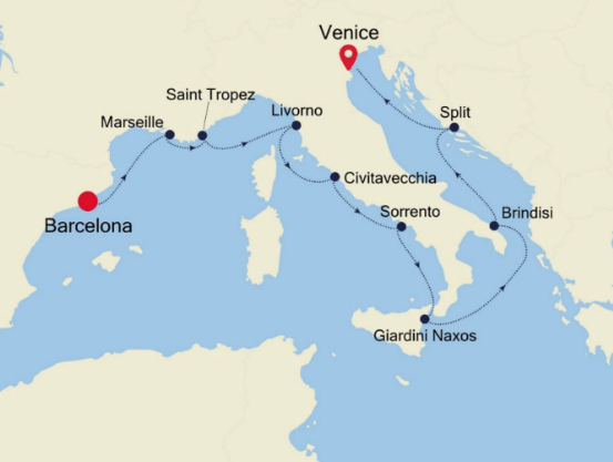 Map of Mediterranean