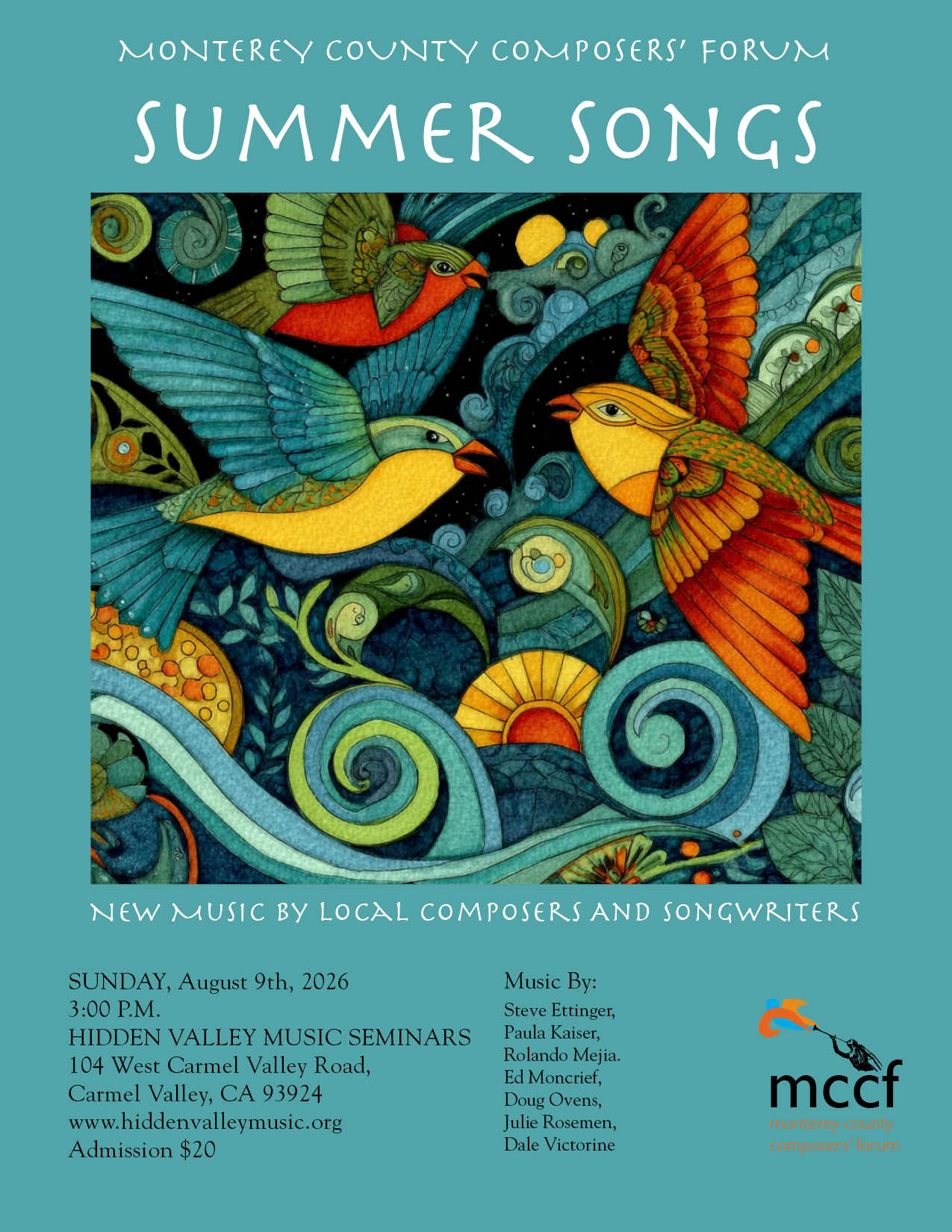Image of Flyer Summer Songsflyerv2